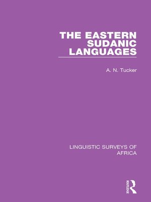 cover image of The Eastern Sudanic Languages